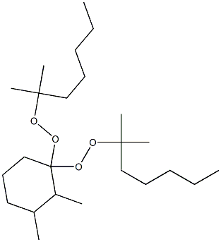 2,3-Dimethyl-1,1-bis(1,1-dimethylhexylperoxy)cyclohexane Struktur