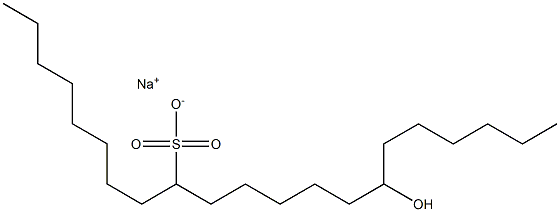 15-Hydroxyhenicosane-9-sulfonic acid sodium salt Struktur