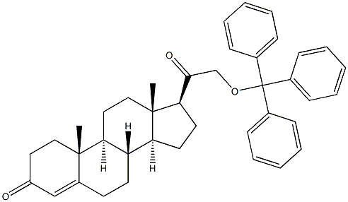 21-(Triphenylmethoxy)pregn-4-ene-3,20-dione Struktur