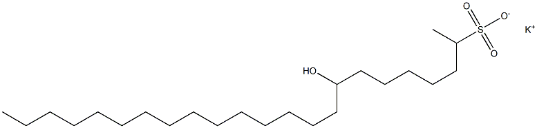 8-Hydroxytricosane-2-sulfonic acid potassium salt Struktur