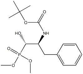 [(1S,2S)-1-Hydroxy-3-phenyl-2-(tert-butyloxycarbonyl)aminopropyl]phosphonic acid dimethyl ester Struktur