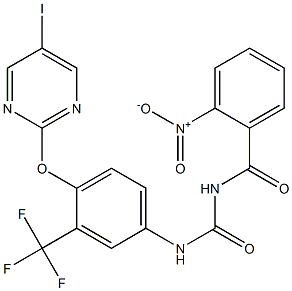 1-(2-Nitrobenzoyl)-3-[4-[(5-iodo-2-pyrimidinyl)oxy]-3-trifluoromethylphenyl]urea Struktur