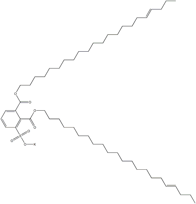 3-(Potassiosulfo)phthalic acid di(18-docosenyl) ester Struktur