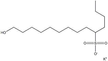 14-Hydroxytetradecane-5-sulfonic acid potassium salt Struktur