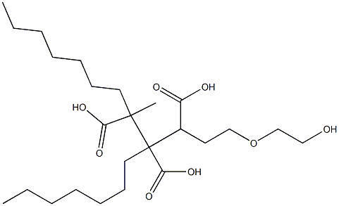 Butane-1,2,3-tricarboxylic acid 1-[2-(2-hydroxyethoxy)ethyl]2,3-diheptyl ester Struktur