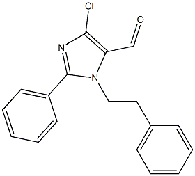 1-(2-Phenylethyl)-4-chloro-2-phenyl-1H-imidazole-5-carbaldehyde Struktur