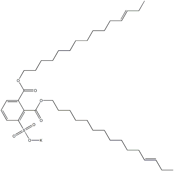 3-(Potassiosulfo)phthalic acid di(12-pentadecenyl) ester Struktur