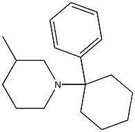 (+)-1-(1-Phenylcyclohexyl)-5-methylpiperidine Struktur