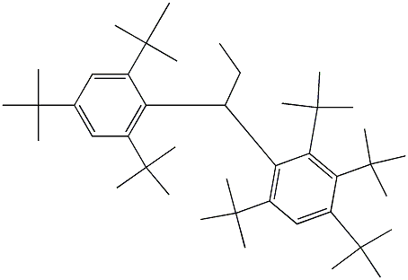 1-(2,3,4,6-Tetra-tert-butylphenyl)-1-(2,4,6-tri-tert-butylphenyl)propane Struktur