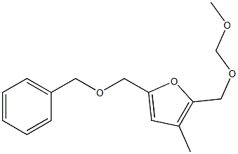 2-[(Methoxymethoxy)methyl]-3-methyl-5-[(benzyloxy)methyl]furan Struktur