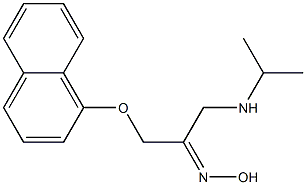 1-(1-Naphtyloxy)-3-isopropylaminoacetone (E)-oxime Struktur