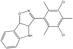 3-(3,5-Dichloro-2,4,6-trimethylphenyl)-3a,8b-dihydro-4H-isoxazolo[4,5-b]indole Struktur