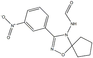 N-[3-(3-Nitrophenyl)spiro[1,2,4-oxadiazole-5(4H),1'-cyclopentan]-4-yl]formamide Struktur