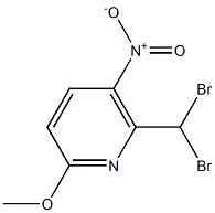 2-Methoxy-5-nitro-6-dibromomethylpyridine Struktur