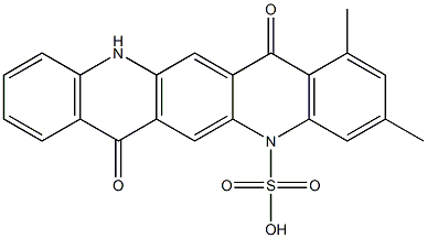 5,7,12,14-Tetrahydro-1,3-dimethyl-7,14-dioxoquino[2,3-b]acridine-5-sulfonic acid Struktur