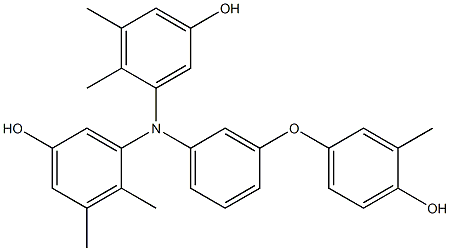 N,N-Bis(5-hydroxy-2,3-dimethylphenyl)-3-(4-hydroxy-3-methylphenoxy)benzenamine Struktur