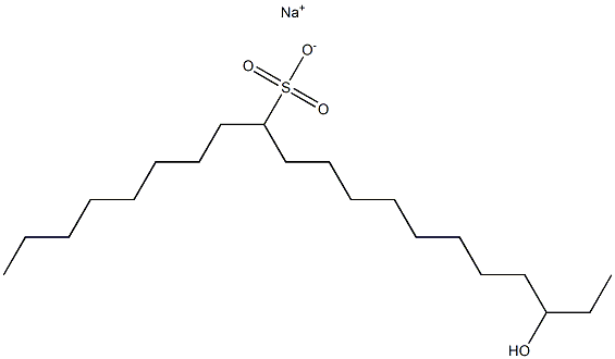 18-Hydroxyicosane-9-sulfonic acid sodium salt Struktur