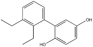 2-(2,3-Diethylphenyl)benzene-1,4-diol Struktur