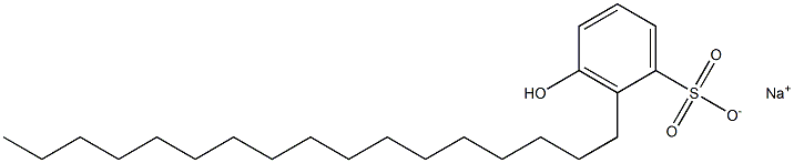 3-Hydroxy-2-heptadecylbenzenesulfonic acid sodium salt Struktur