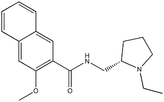 3-Methoxy-N-[[(2S)-1-ethyl-2-pyrrolidinyl]methyl]naphthalene-2-carboxamide Struktur