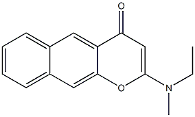 2-(Ethylmethylamino)-4H-naphtho[2,3-b]pyran-4-one Struktur