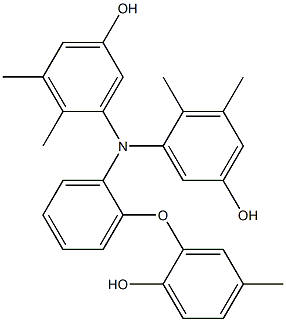 N,N-Bis(5-hydroxy-2,3-dimethylphenyl)-2-(2-hydroxy-5-methylphenoxy)benzenamine Struktur