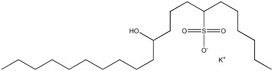 11-Hydroxyhenicosane-7-sulfonic acid potassium salt Struktur