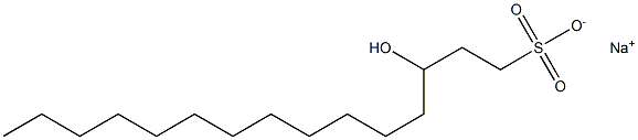 3-Hydroxypentadecane-1-sulfonic acid sodium salt Struktur