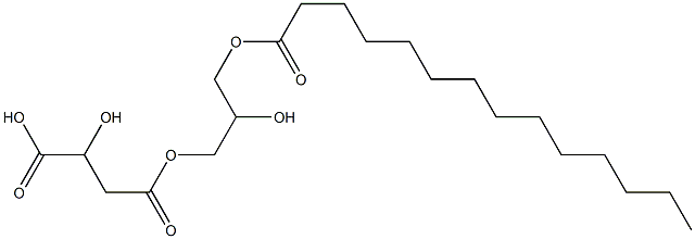 2-Hydroxybutanedioic acid hydrogen 4-[2-hydroxy-3-(tetradecanoyloxy)propyl] ester Struktur