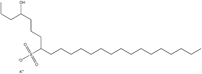 4-Hydroxytetracosane-8-sulfonic acid potassium salt Struktur