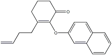 3-(3-Butenyl)-2-(2-naphtyloxy)-2-cyclohexen-1-one Struktur