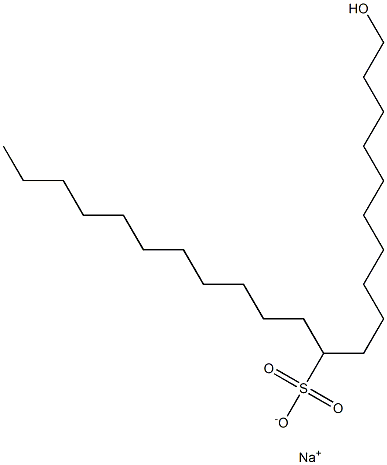 1-Hydroxydocosane-11-sulfonic acid sodium salt Struktur