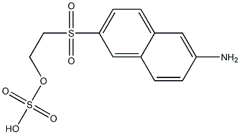 Sulfuric acid hydrogen 2-[(6-amino-2-naphtyl)sulfonyl]ethyl ester Struktur