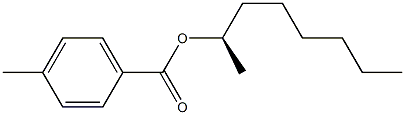 (-)-p-Toluic acid (R)-1-methylheptyl ester Struktur