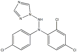 1-(1H-1,2,4-Triazol-1-yl)-2-[4-chlorophenyl]-2-(2,4-dichlorophenyl)hydrazine Struktur