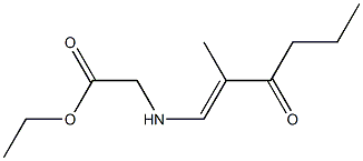 N-(3-Oxo-2-methyl-1-hexenyl)glycine ethyl ester Struktur