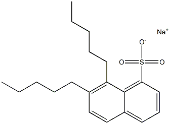 7,8-Dipentyl-1-naphthalenesulfonic acid sodium salt Struktur