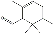 2,5,6,6-Tetramethyl-2-cyclohexene-1-carbaldehyde Struktur