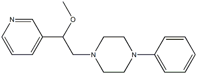 1-[2-Methoxy-2-(3-pyridyl)ethyl]-4-phenylpiperazine Struktur