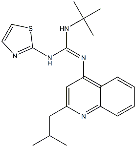 1-tert-Butyl-2-(2-isobutylquinolin-4-yl)-3-(thiazol-2-yl)guanidine