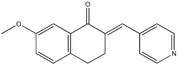 3,4-Dihydro-7-methoxy-2-[(E)-4-pyridinylmethylene]naphthalen-1(2H)-one Struktur