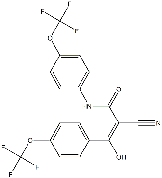 3,N-Bis(4-trifluoromethoxyphenyl)-2-cyano-3-hydroxyacrylamide Struktur