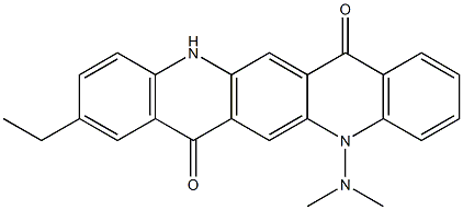 5-(Dimethylamino)-9-ethyl-5,12-dihydroquino[2,3-b]acridine-7,14-dione Struktur