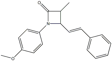 1-(4-Methoxyphenyl)-3-methyl-4-styrylazetidin-2-one Struktur