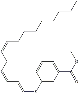 3-[[(1E,3Z,6Z)-1,3,6-Pentadecatrien-1-yl]thio]benzoic acid methyl ester Struktur