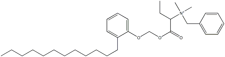 N,N-Dimethyl-N-benzyl-N-[1-[[(2-dodecylphenyloxy)methyl]oxycarbonyl]propyl]aminium Struktur