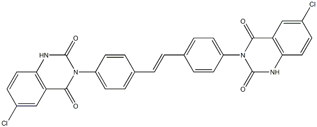 3,3'-[1,2-Ethenediylbis(4,1-phenylene)]bis[6-chloroquinazoline-2,4(1H,3H)-dione] Struktur