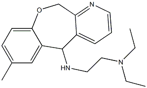 5,11-Dihydro-5-(2-diethylaminoethylamino)-7-methyl[1]benzoxepino[3,4-b]pyridine Struktur