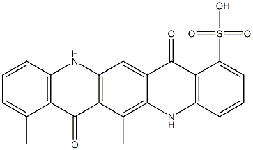 5,7,12,14-Tetrahydro-6,8-dimethyl-7,14-dioxoquino[2,3-b]acridine-1-sulfonic acid Struktur