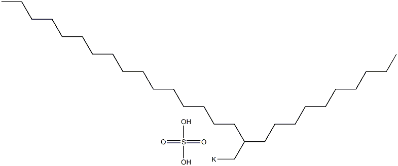 Sulfuric acid 2-decyloctadecyl=potassium salt Struktur